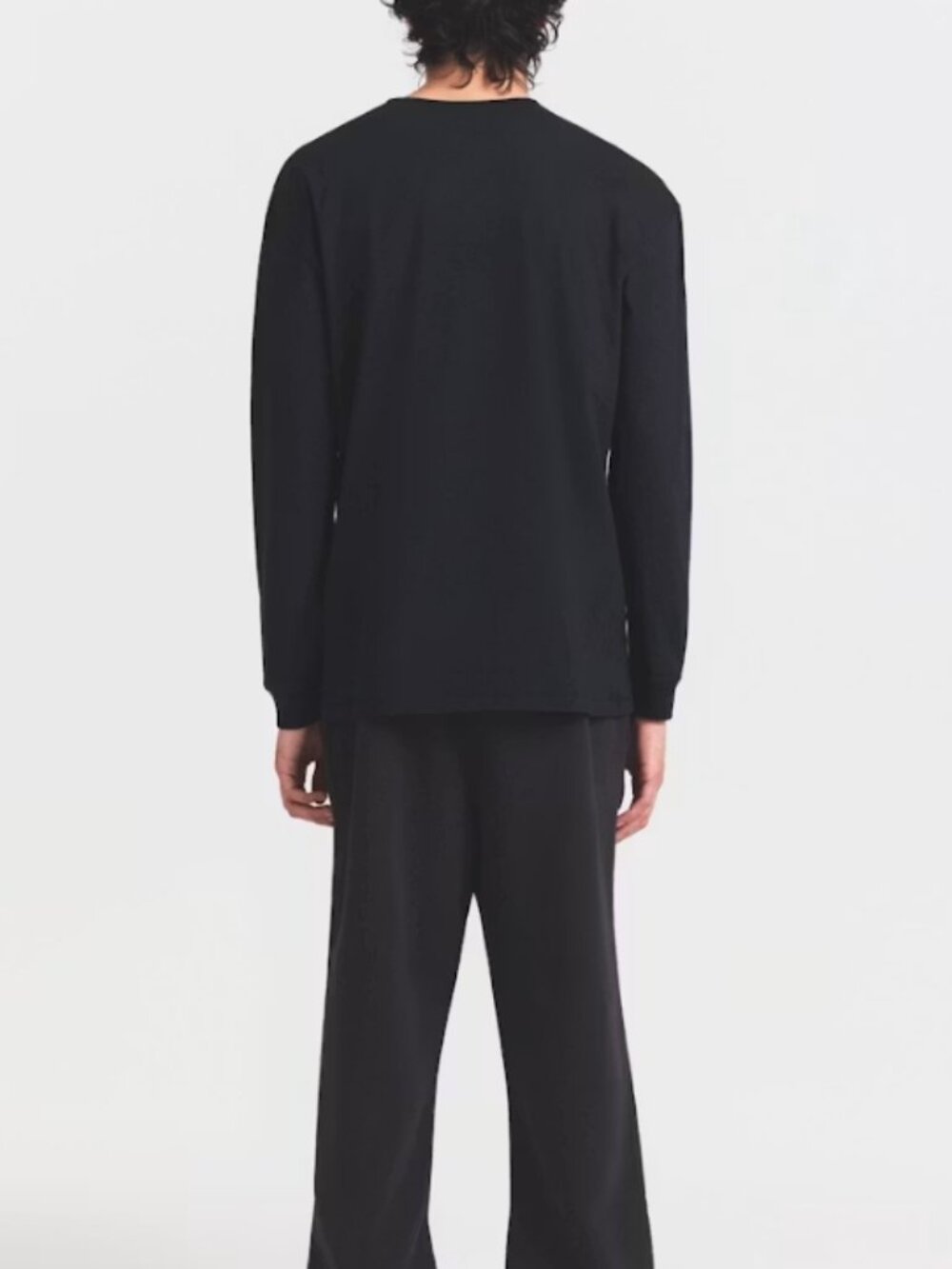 NEW SKIMS Heavy Cotton Jersey Oversized Long Sleeve Shirt Onyx Black Medium NWT - Picture 3 of 5